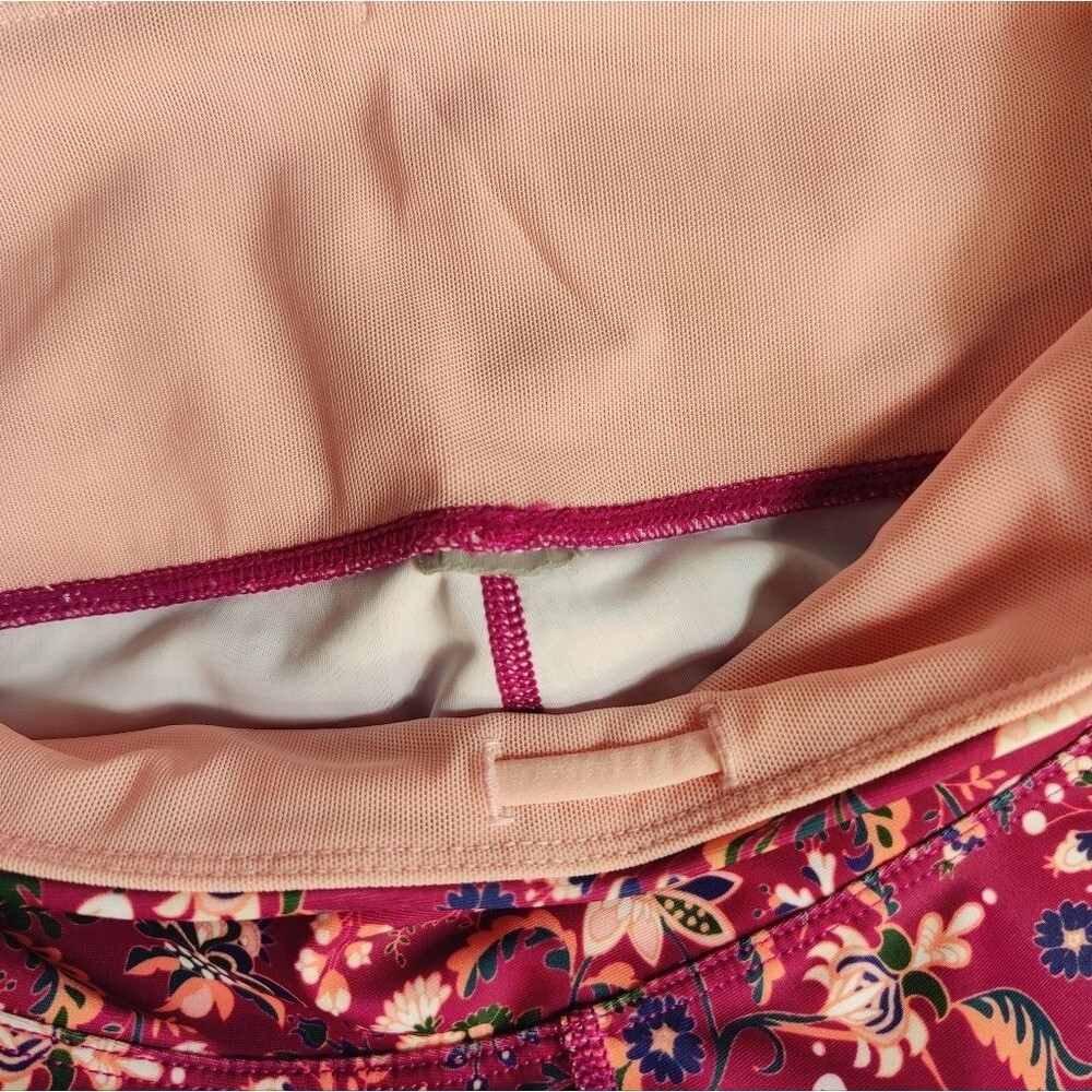 Lorna Jane Persia Core 7/8 Floral Pink Red Capri Crop Tight Leggings SM - Picture 4 of 9